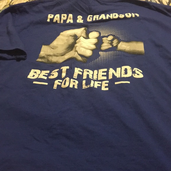 Other - Papa and grandson t-shirt navy blue